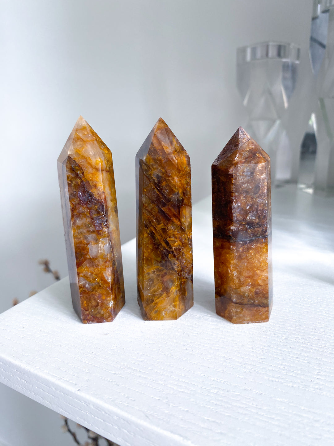 Deep Orange Golden Healer Quartz Tower