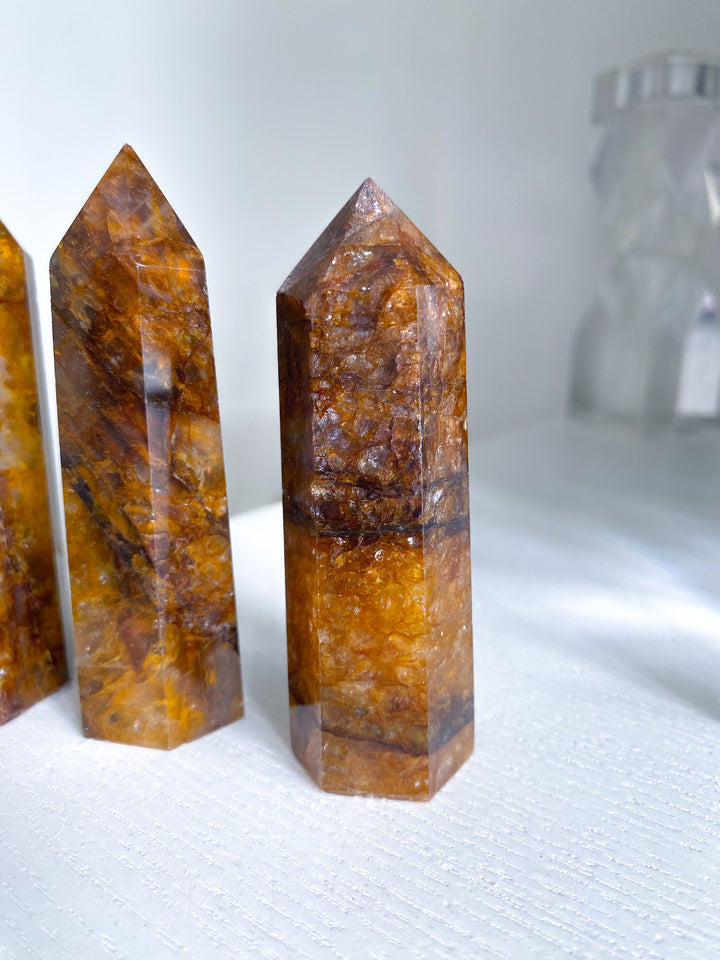Deep Orange Golden Healer Quartz Tower