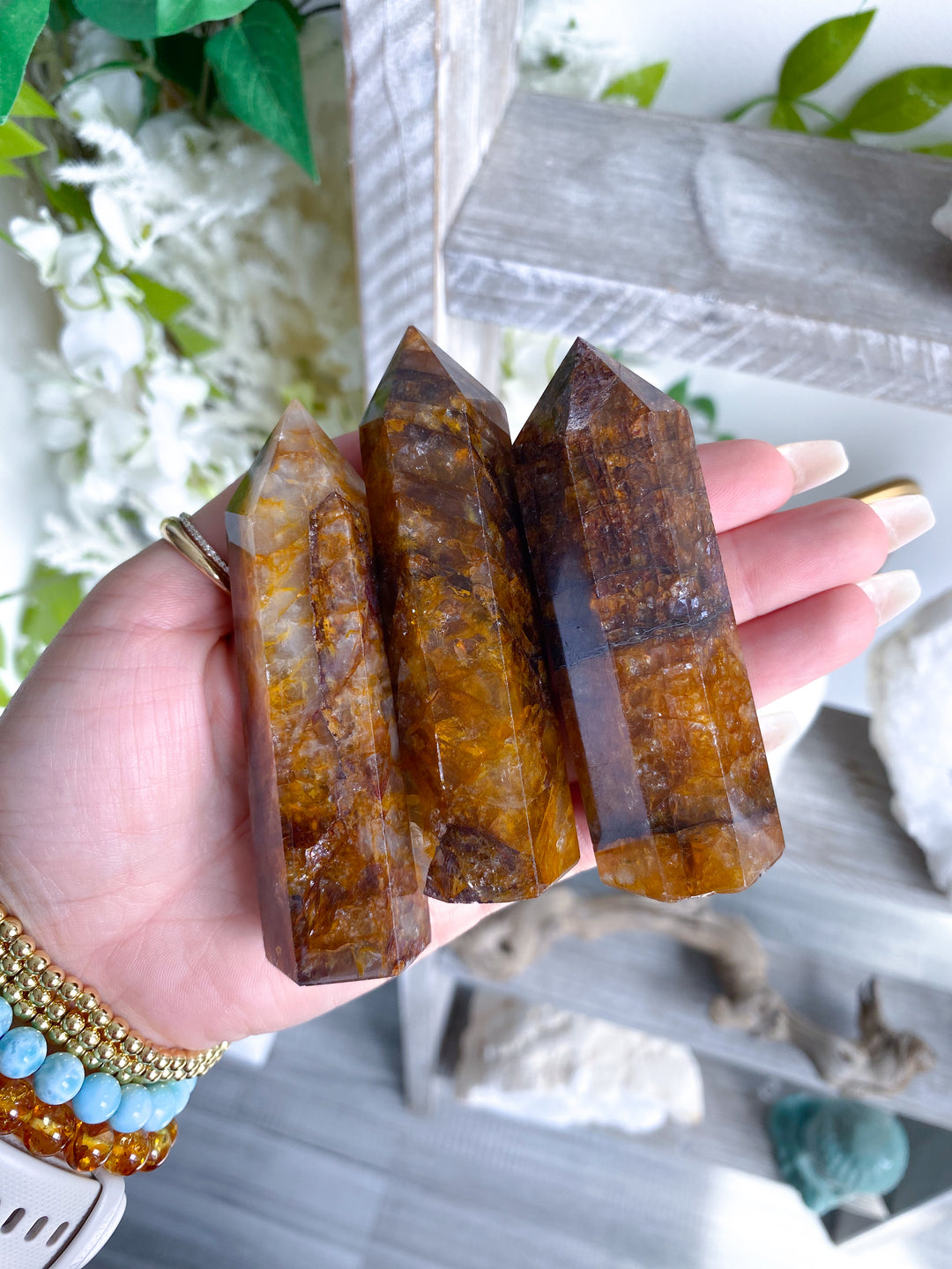 Deep Orange Golden Healer Quartz Tower