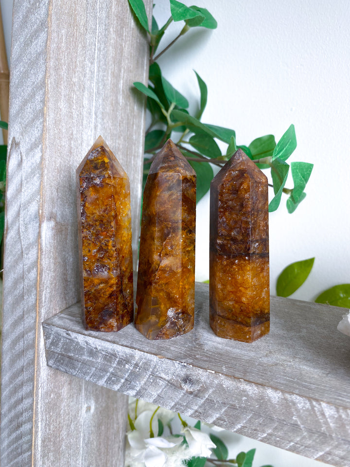 Deep Orange Golden Healer Quartz Tower