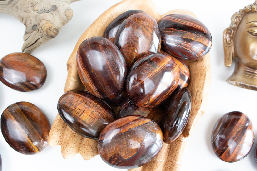Red Tiger Eye Palm Stone