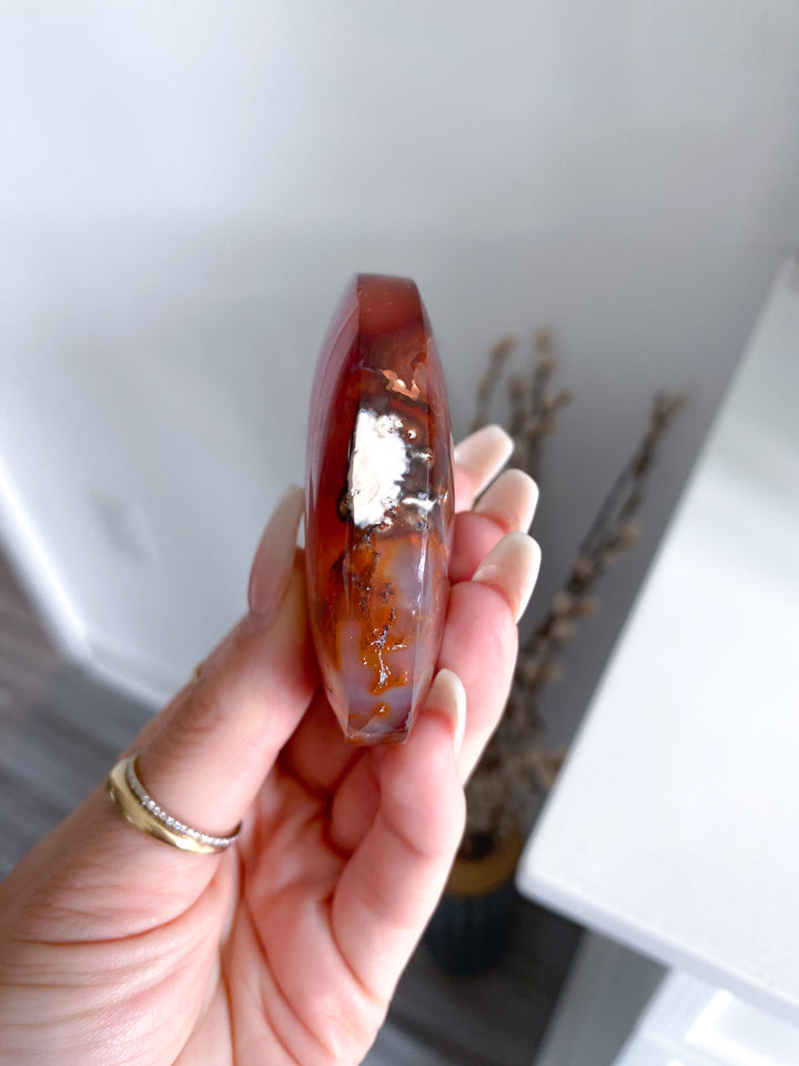 Indonesian Carnelian Palm Stone Bezeled Edge #8