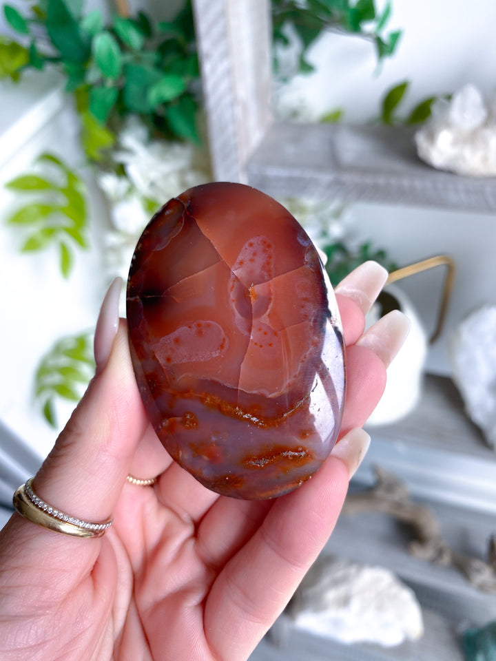 Indonesian Carnelian Palm Stone Bezeled Edge #8