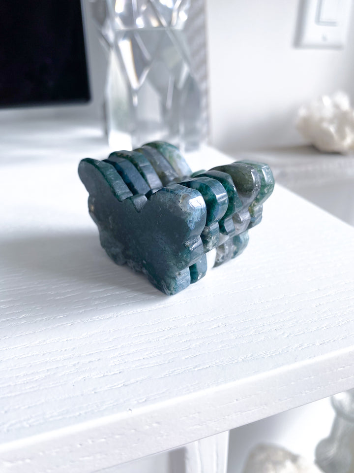 Moss Agate Butterfly - B Quality