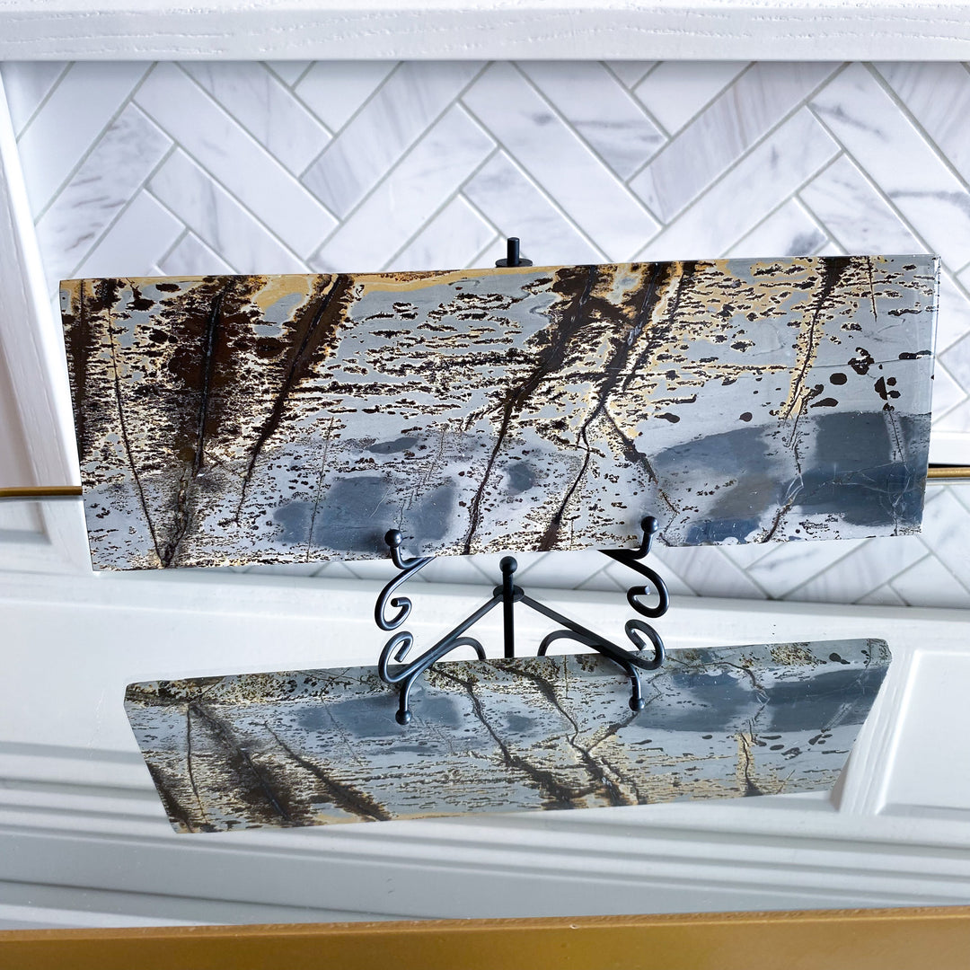 Picture Jasper Slab on Stand 