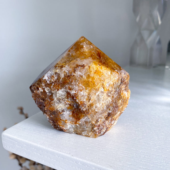 Large Golden Healer Quartz Top Polish Point 