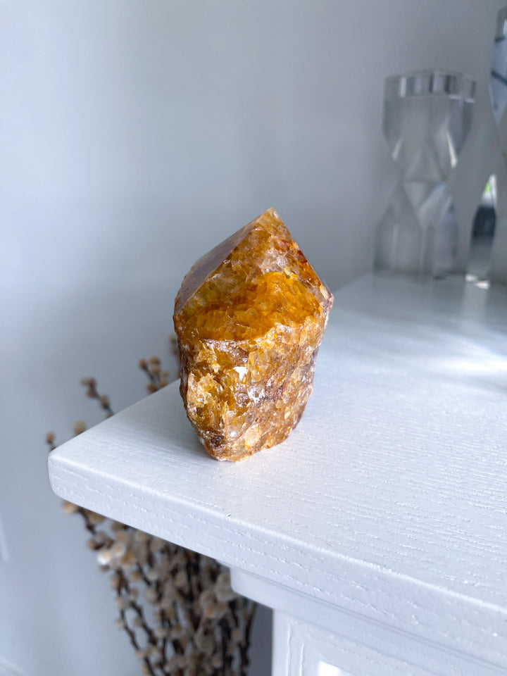 Large Golden Healer Quartz Top Polish Point 