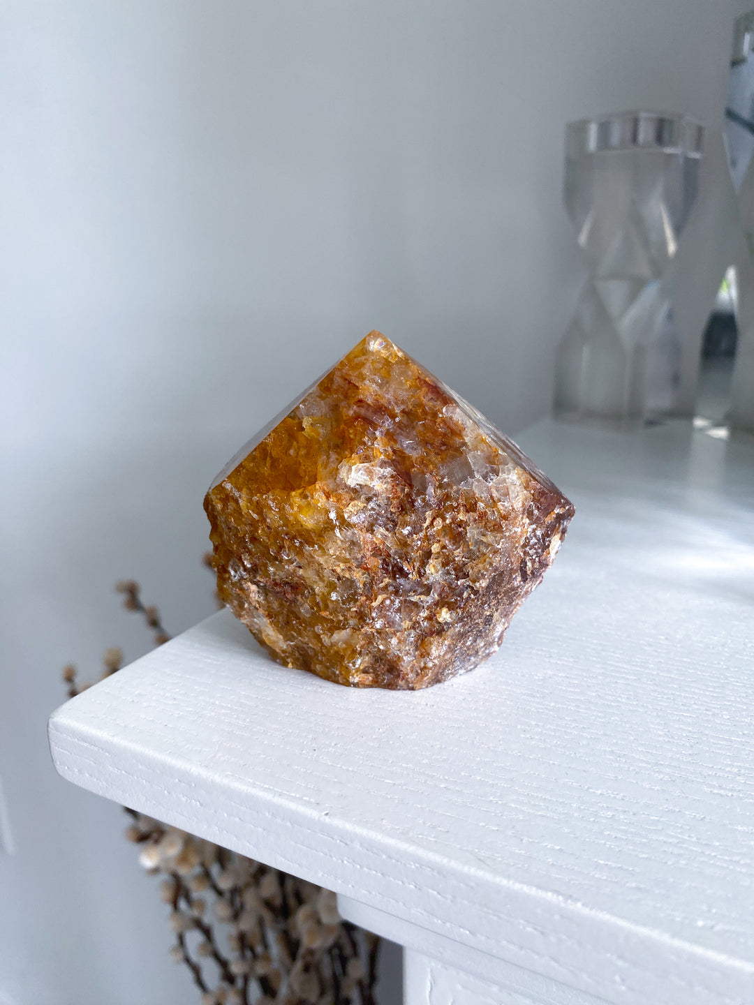 Large Golden Healer Quartz Top Polish Point 