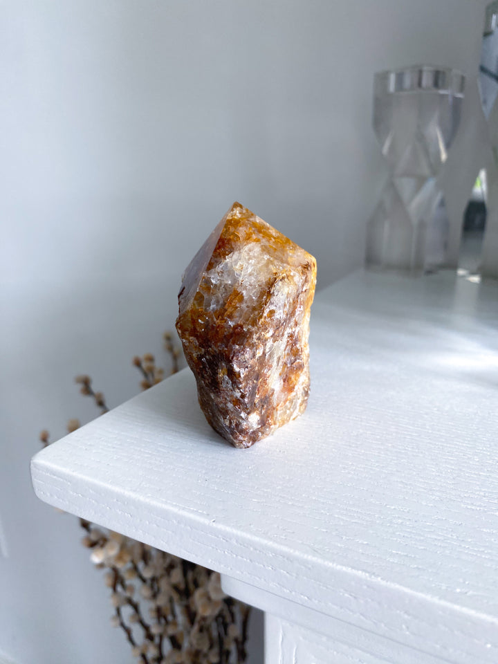 Large Golden Healer Quartz Top Polish Point 