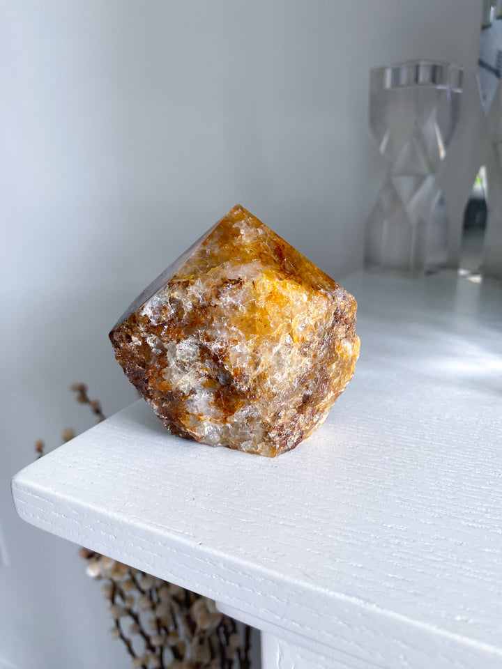 Large Golden Healer Quartz Top Polish Point 