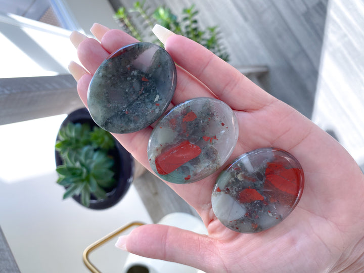 Jumbo African Bloodstone Worry Stone