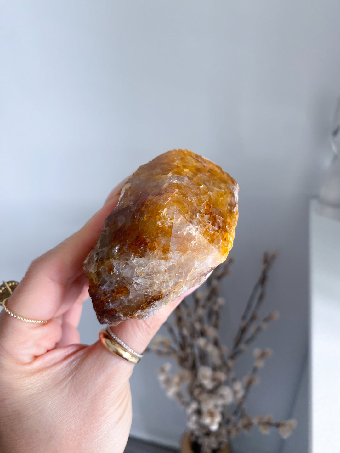 Large Golden Healer Quartz Top Polish Point 