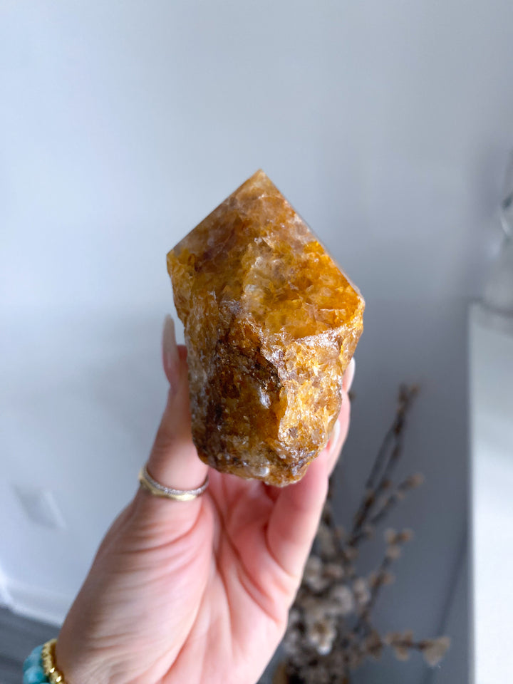 Large Golden Healer Quartz Top Polish Point 