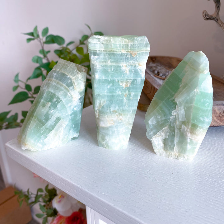 Large Pistachio Calcite Raw - Green Calcite
