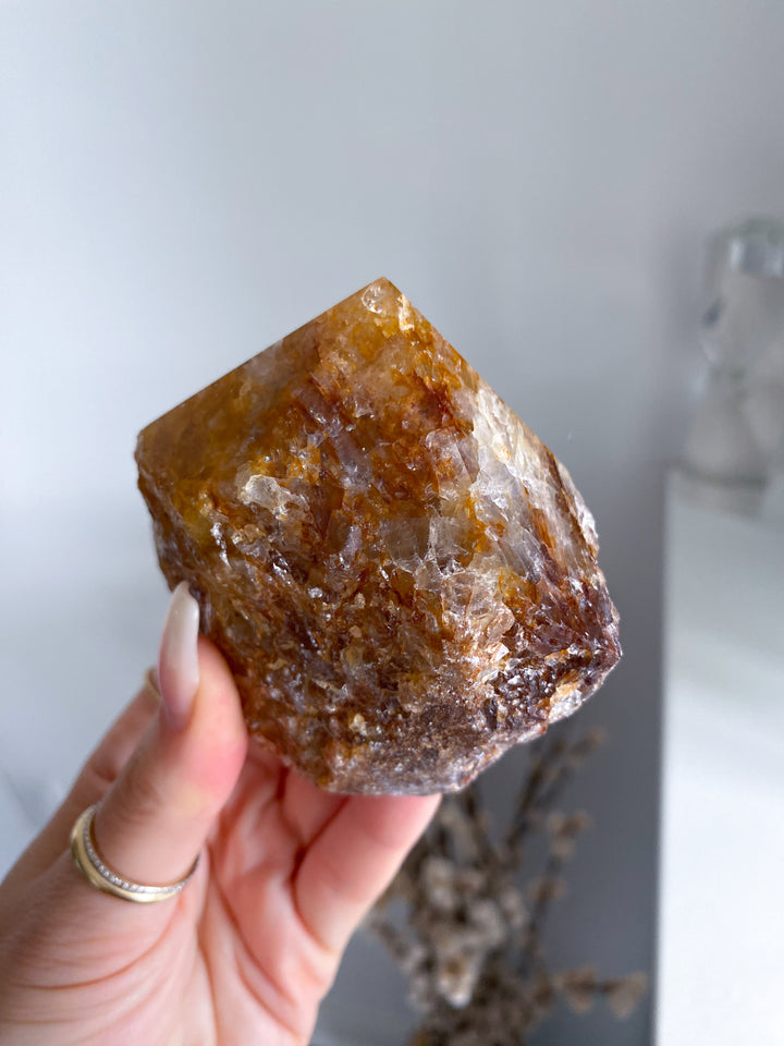Large Golden Healer Quartz Top Polish Point 