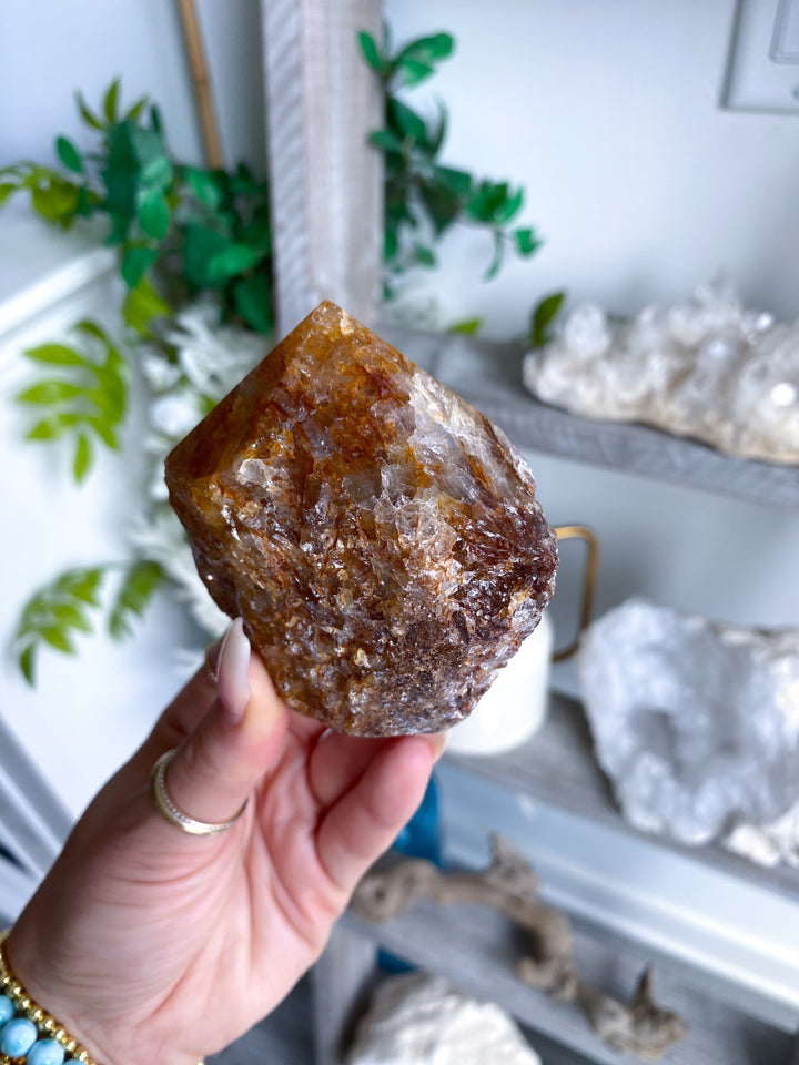 Large Golden Healer Quartz Top Polish Point 