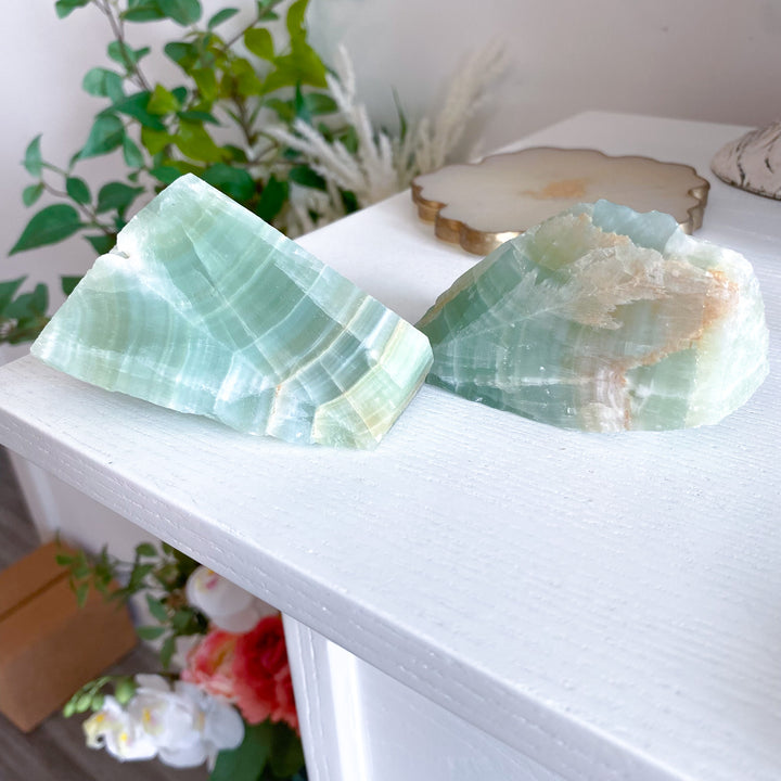 Large Pistachio Calcite Raw - Green Calcite