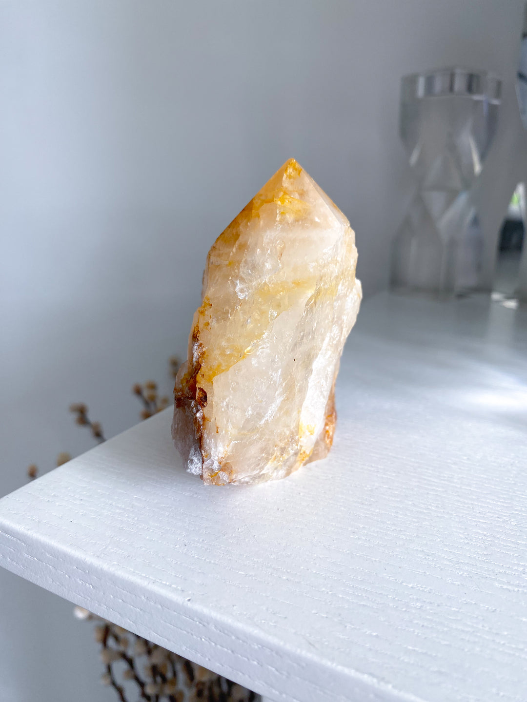 Dreamy Light Yellow Golden Healer Quartz Top Polish #1