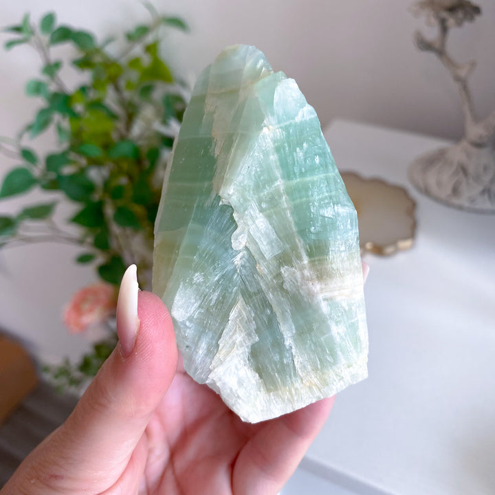 Large Pistachio Calcite Raw - Green Calcite