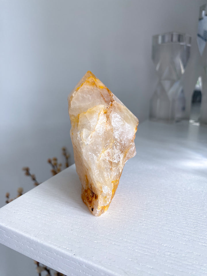 Dreamy Light Yellow Golden Healer Quartz Top Polish #1