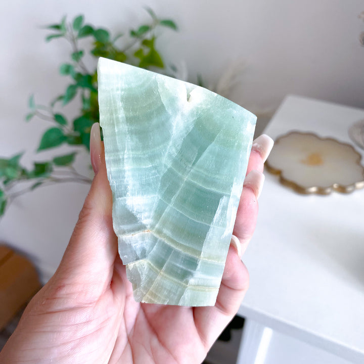 Large Pistachio Calcite Raw - Green Calcite