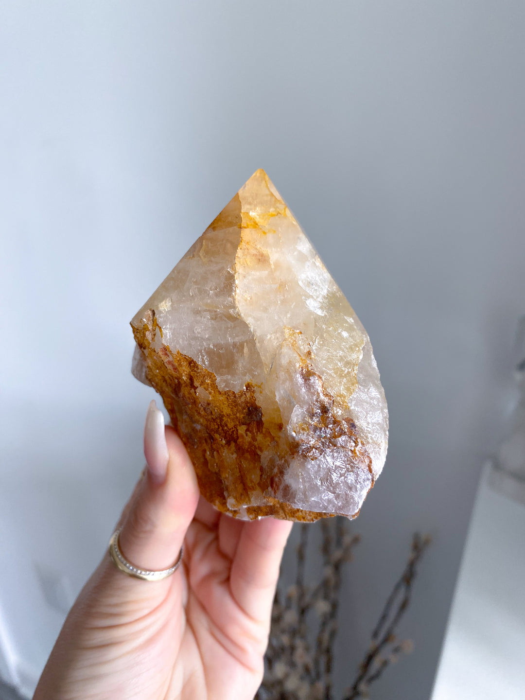 Dreamy Light Yellow Golden Healer Quartz Top Polish #1