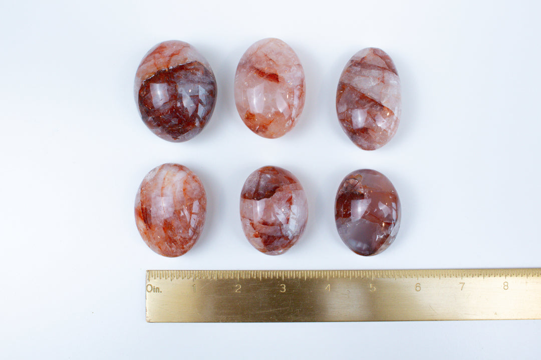 Vibrant Fire Quartz Palm Stone
