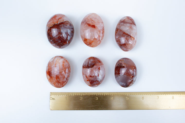 Vibrant Fire Quartz Palm Stone
