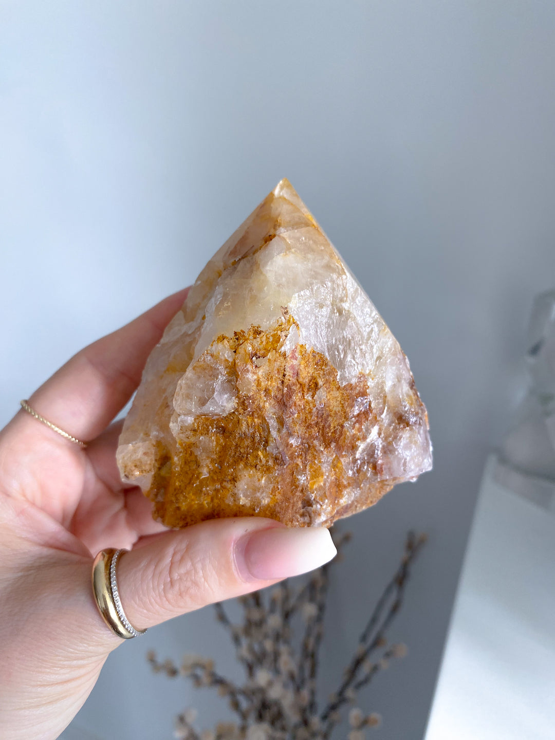 Dreamy Light Yellow Golden Healer Quartz Top Polish #1