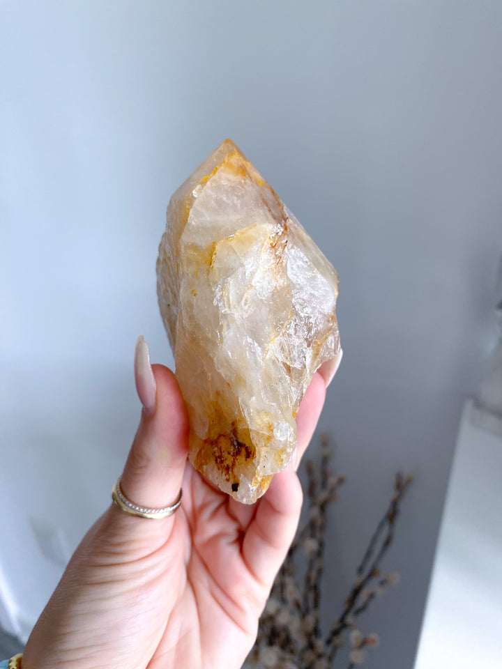 Dreamy Light Yellow Golden Healer Quartz Top Polish #1