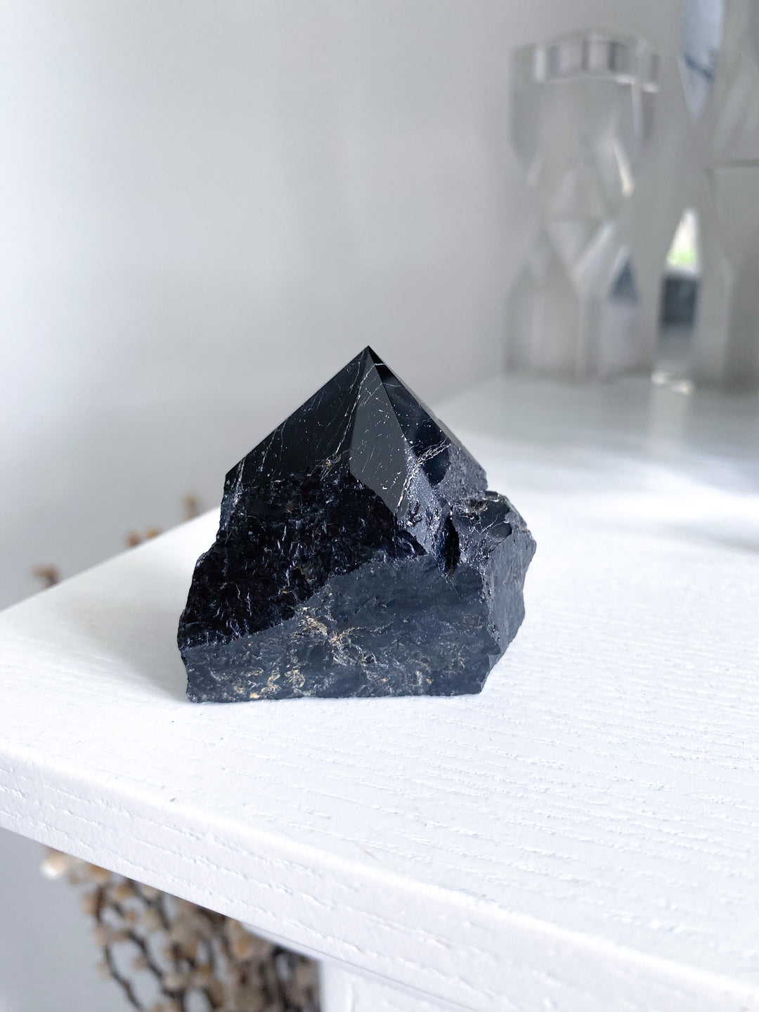 Shiny Black Tourmaline Top Polish Point #10