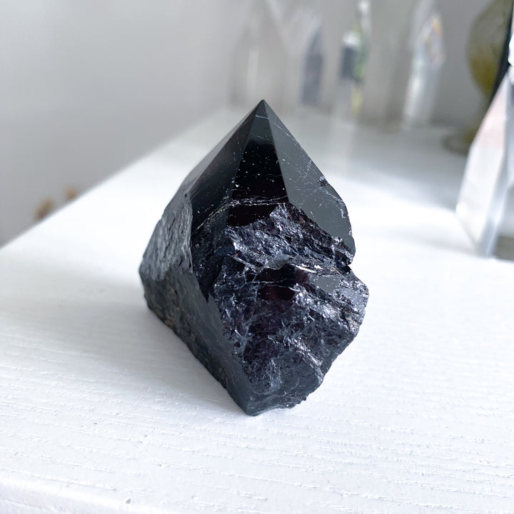 Shiny Black Tourmaline Top Polish Point #10