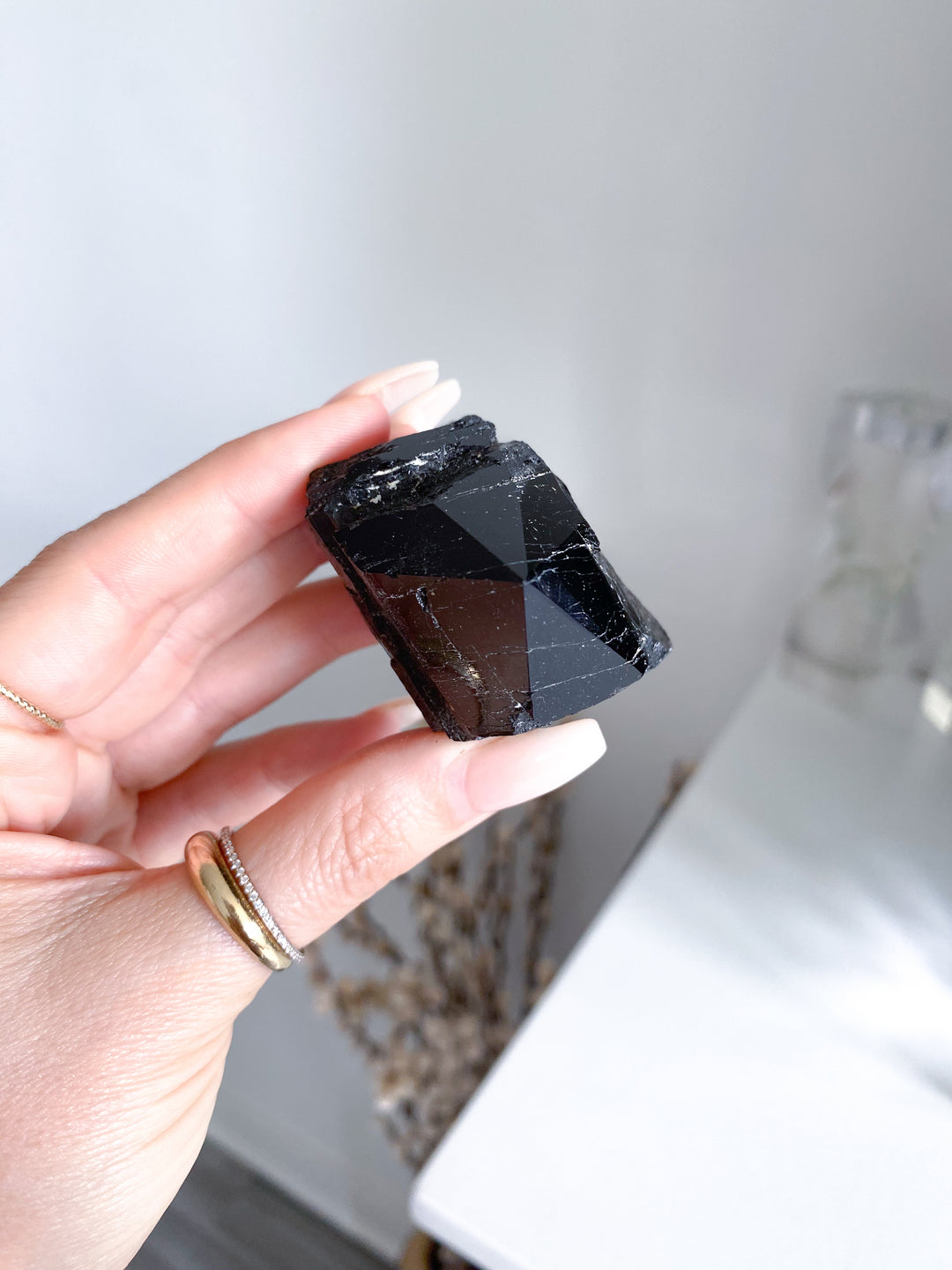 Shiny Black Tourmaline Top Polish Point #10
