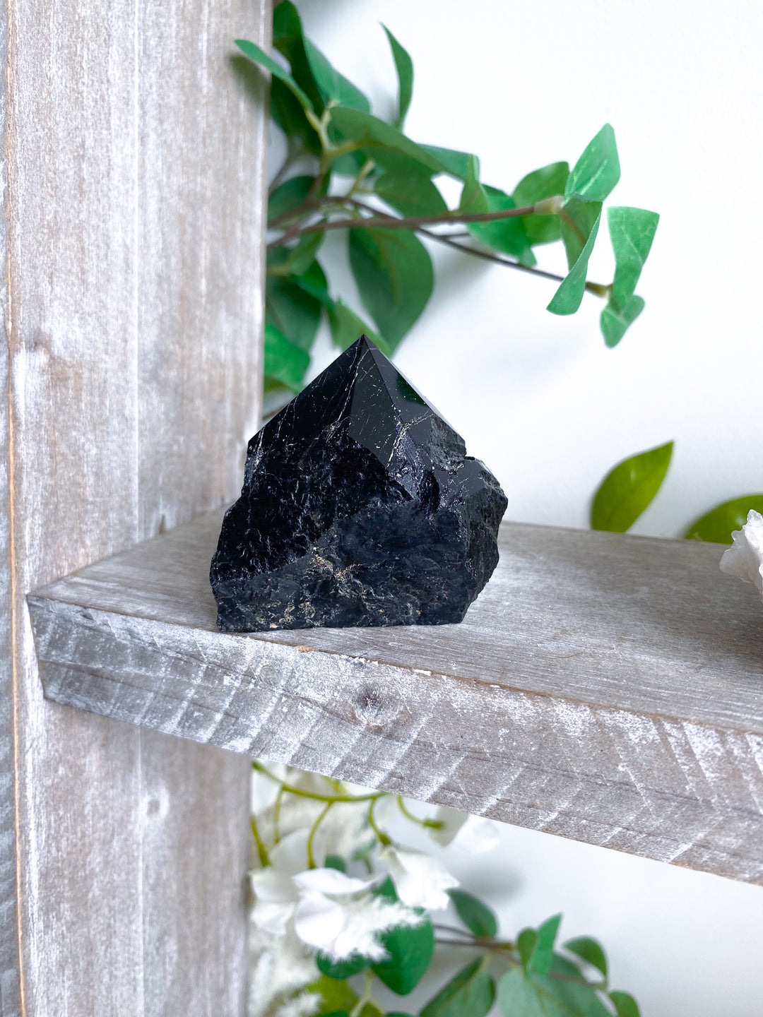 Shiny Black Tourmaline Top Polish Point #10