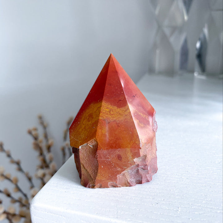 Mustard Red Jasper Top Polish Point #4