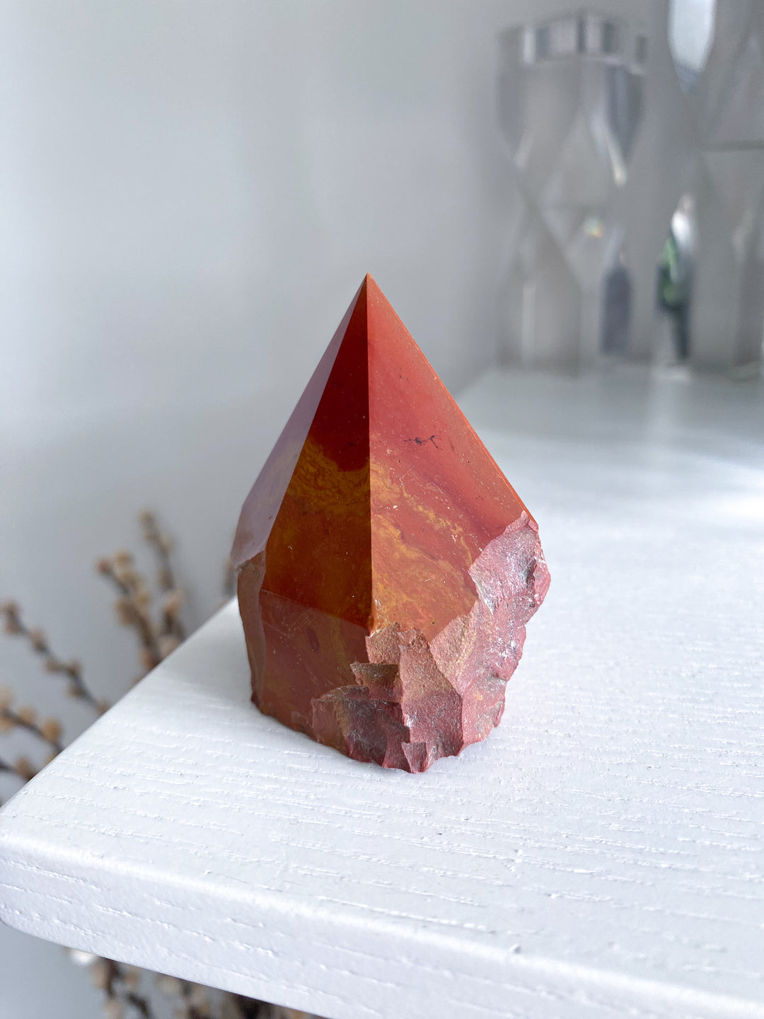 Mustard Red Jasper Top Polish Point #4