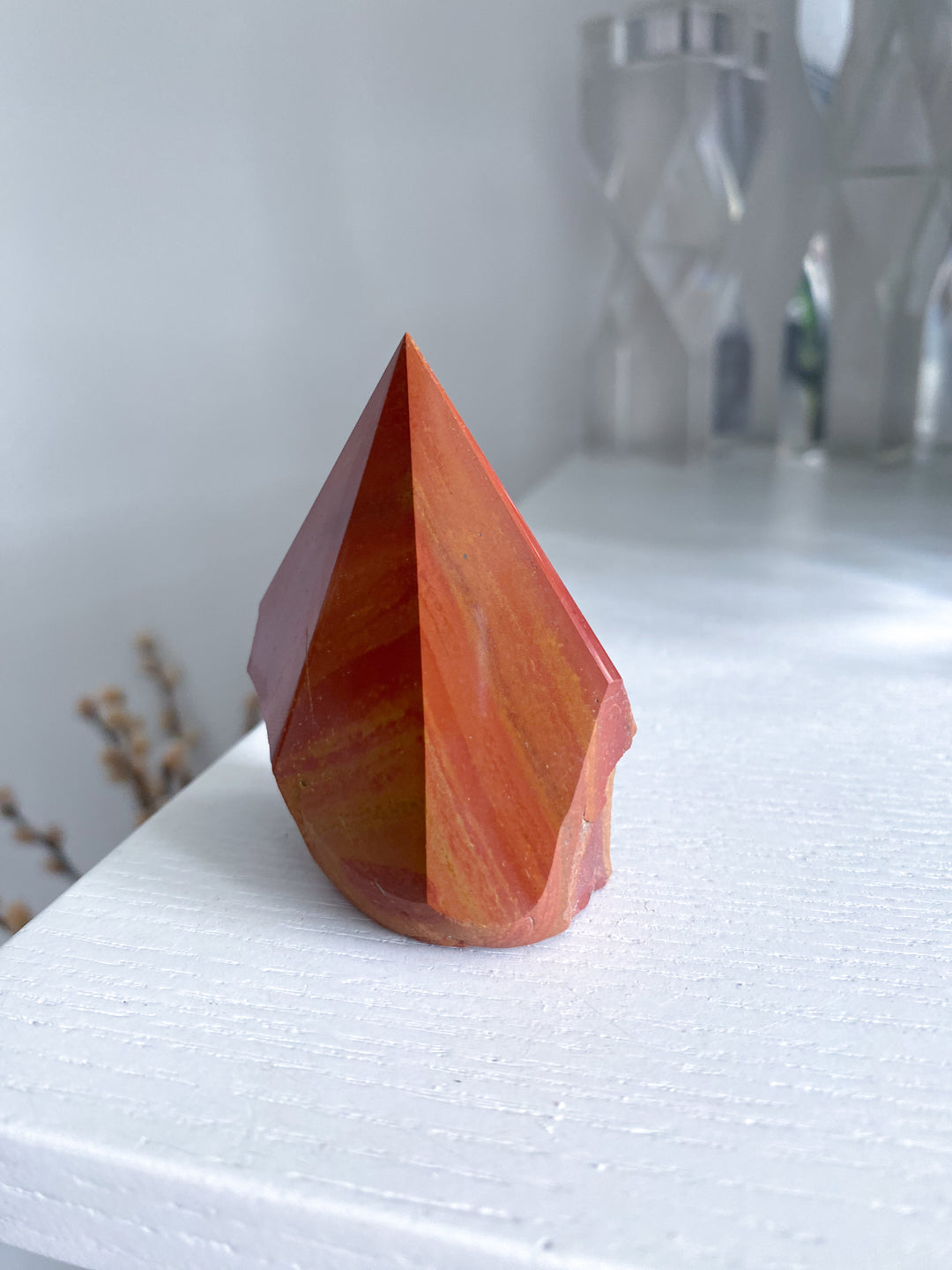 Mustard Red Jasper Top Polish Point #4