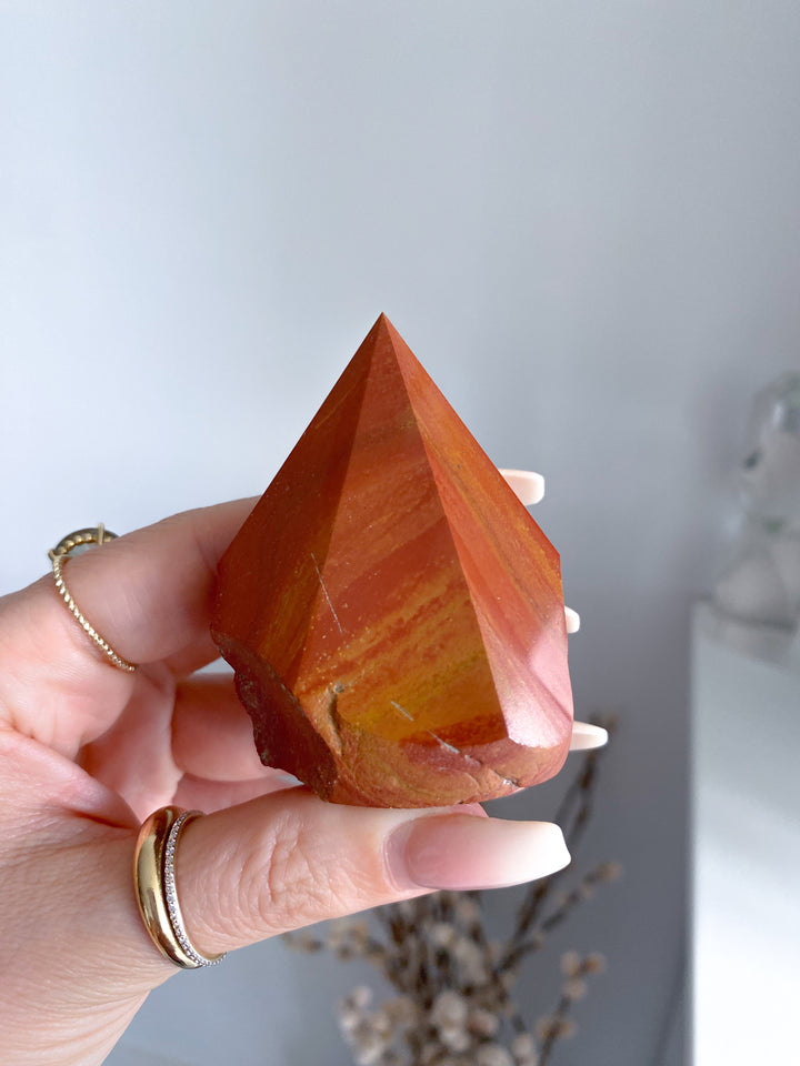 Mustard Red Jasper Top Polish Point #4