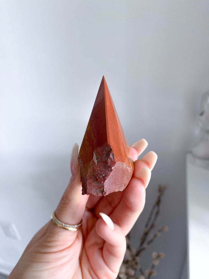 Mustard Red Jasper Top Polish Point #4