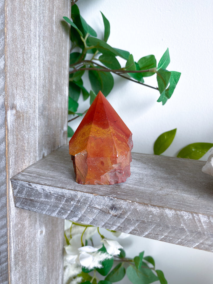 Mustard Red Jasper Top Polish Point #4