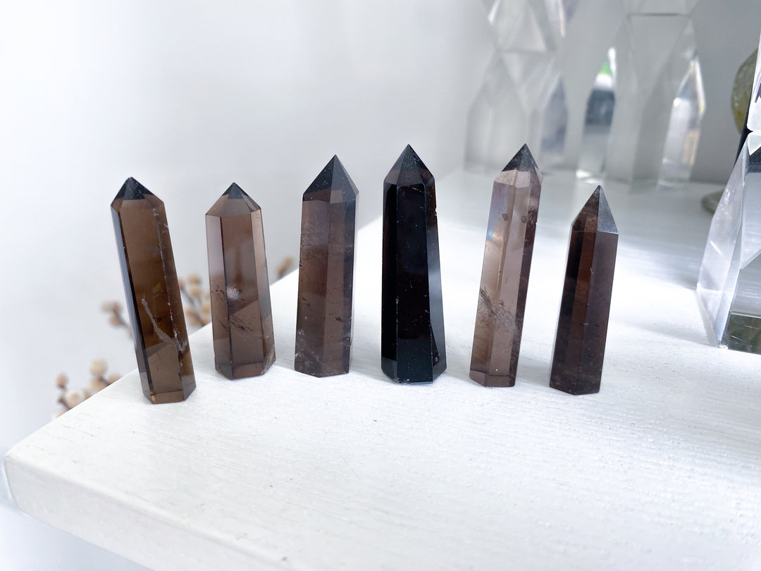 Imperfect Tiny Smokey Quartz Towers