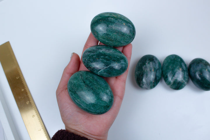 Green Aventurine Palm Stone: Attract Money