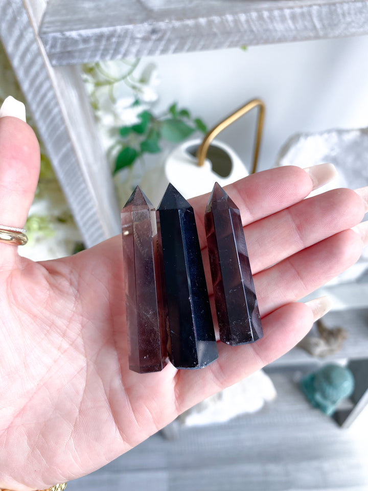 Imperfect Tiny Smokey Quartz Towers