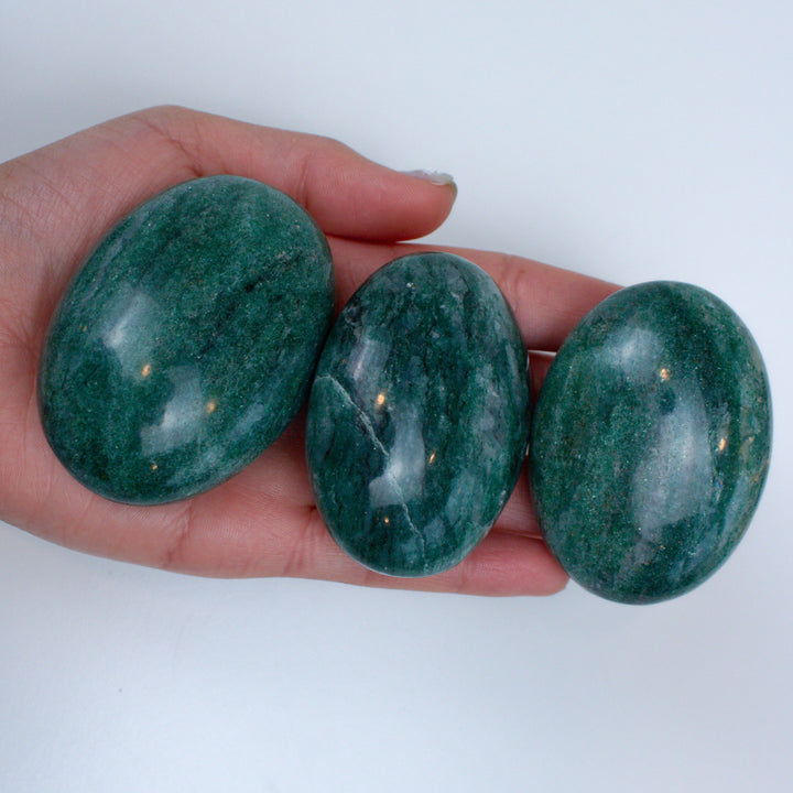 Green Aventurine Palm Stone: Attract Money