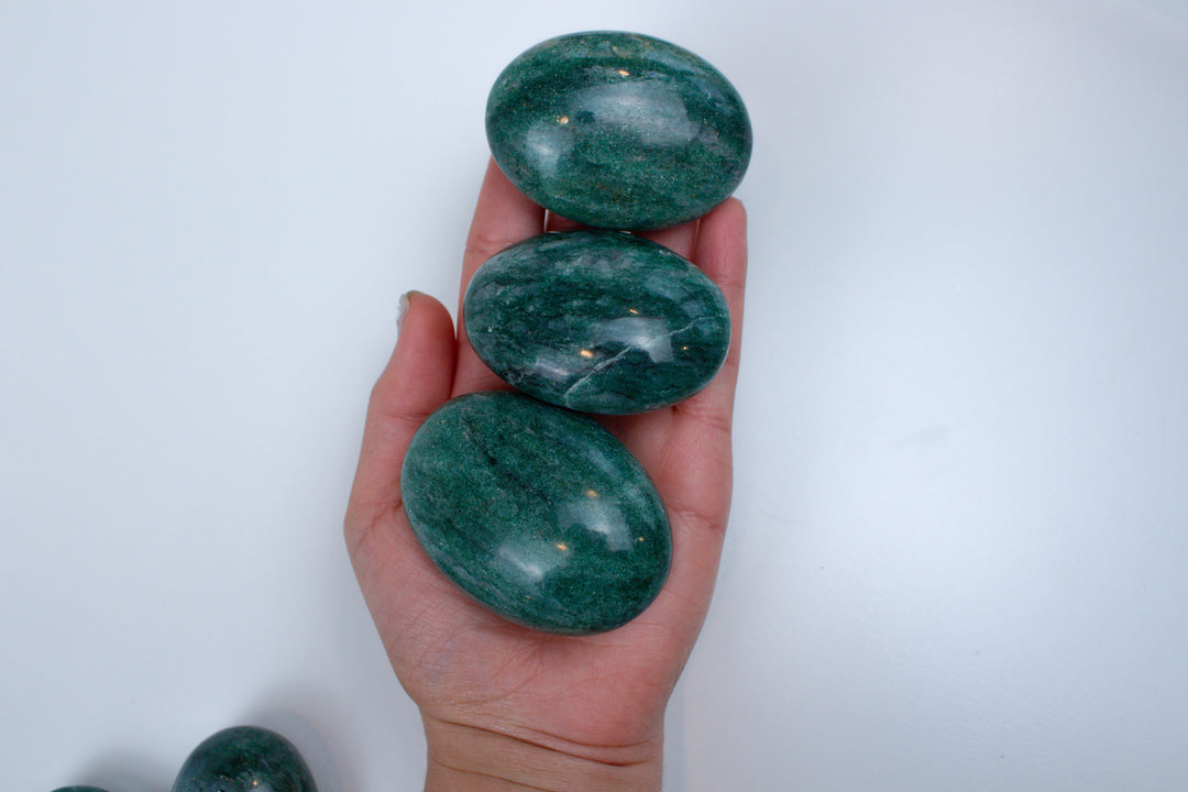Green Aventurine Palm Stone: Attract Money