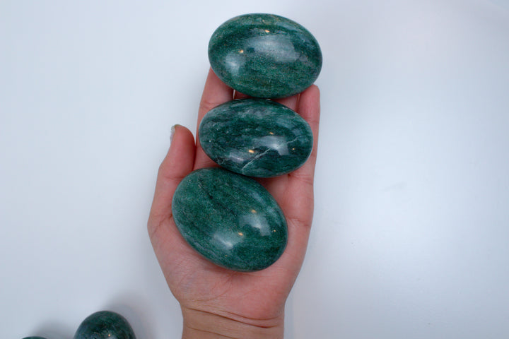 Green Aventurine Palm Stone: Attract Money