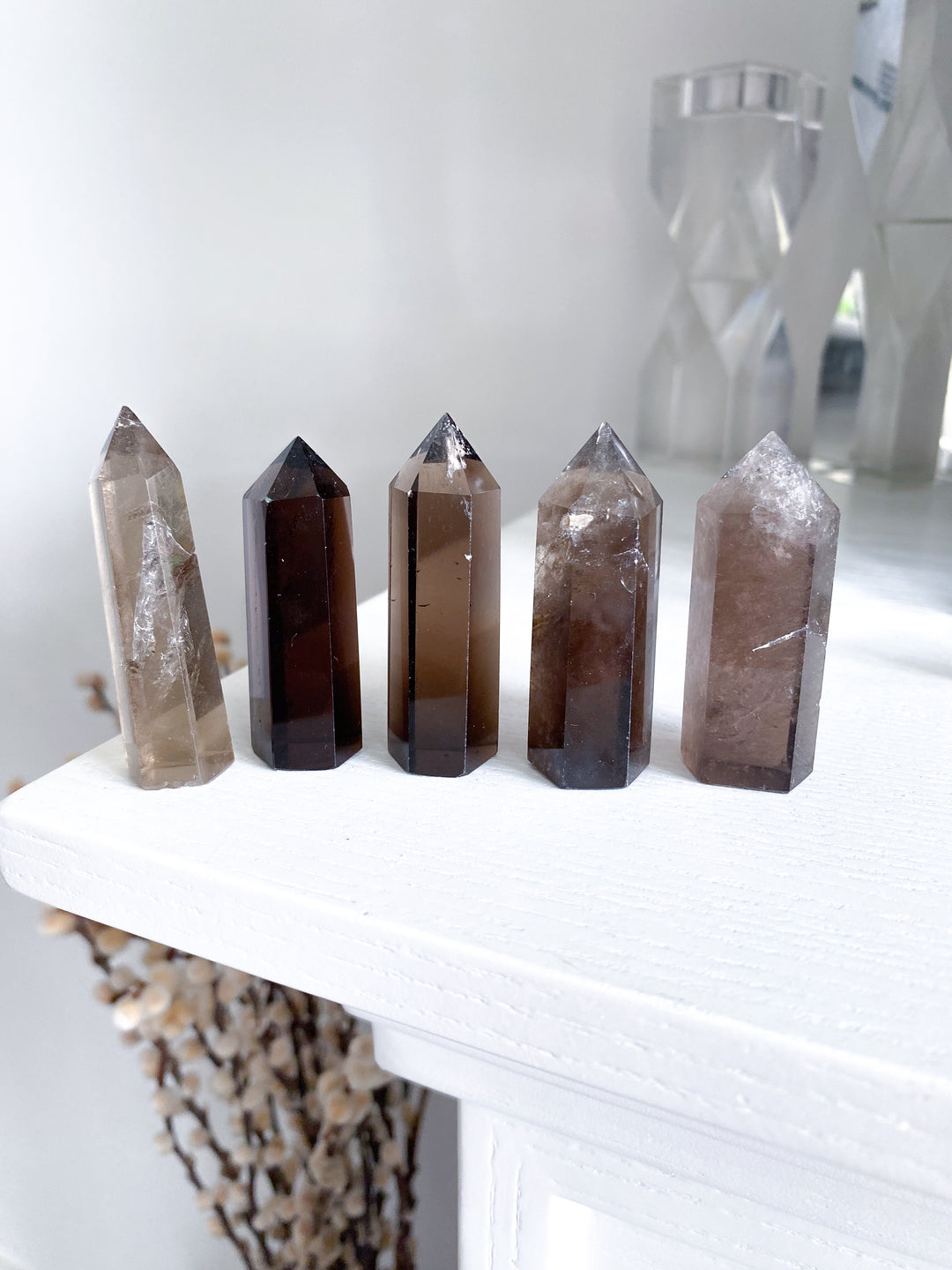 Imperfect Tiny Smokey Quartz Towers