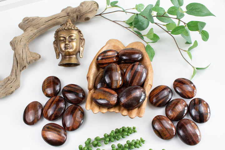 Red Tiger Eye Palm Stone