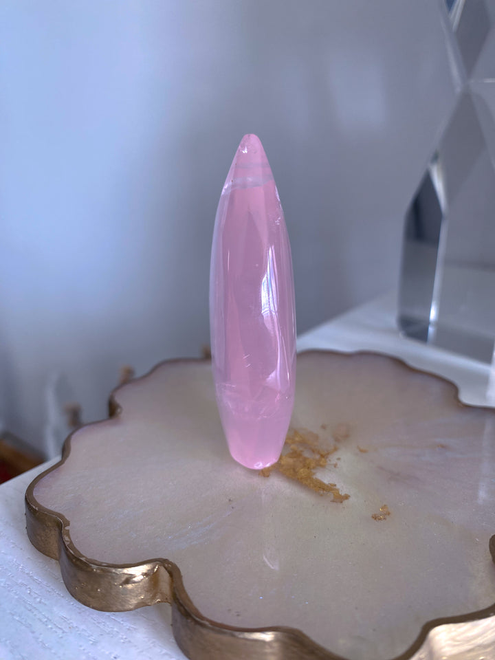 Gemmy Rose Quartz Flame Freeform #1