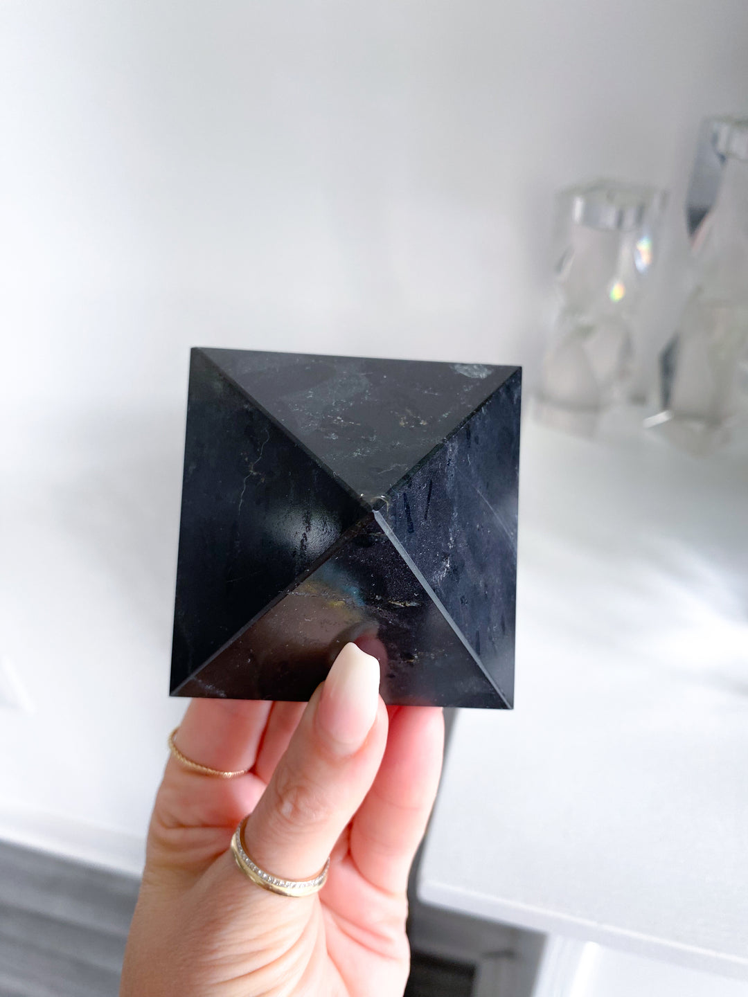 Black Tourmaline Pyramid